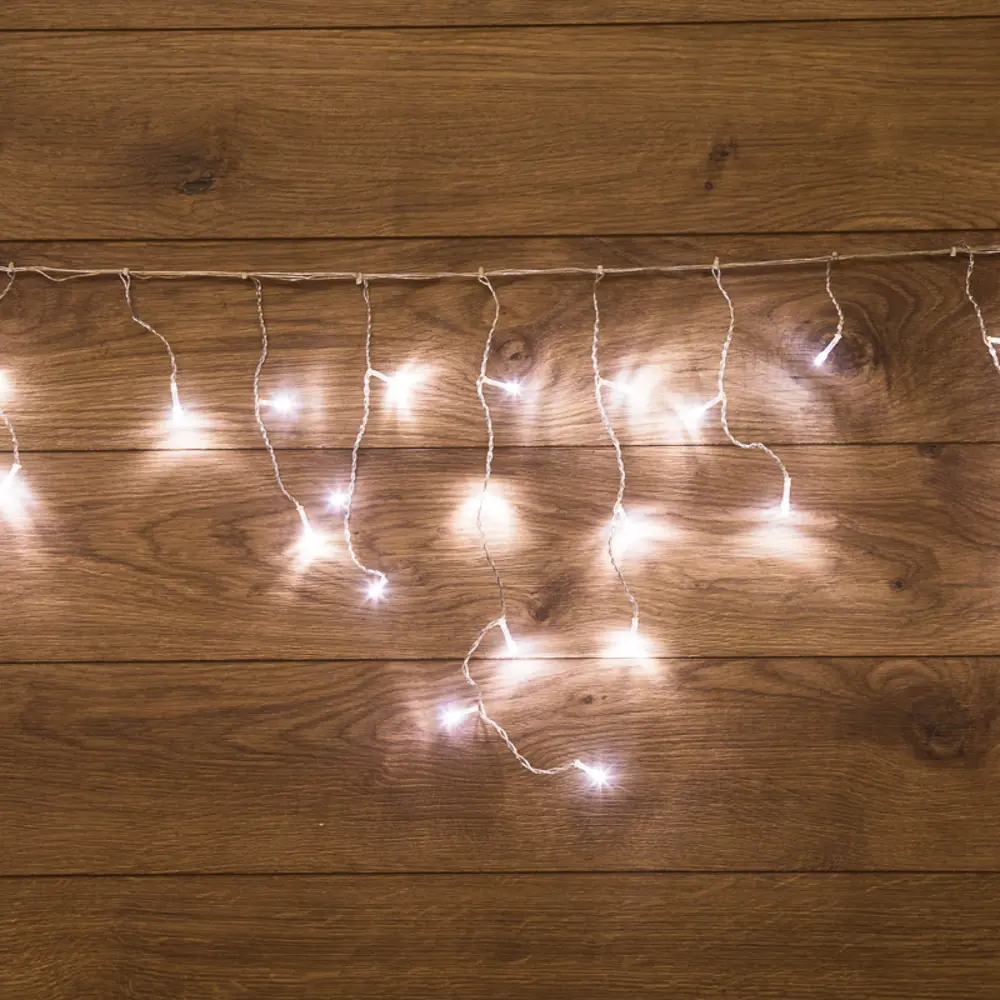 82956762 Гирлянда светодиодная Айсикл 1.8x0.5 м 48 LED цвет белый STLM-1418755 Santreyd 