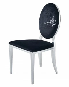 Стул Chanel черный с круглой спинкой ESF  044050 Черный