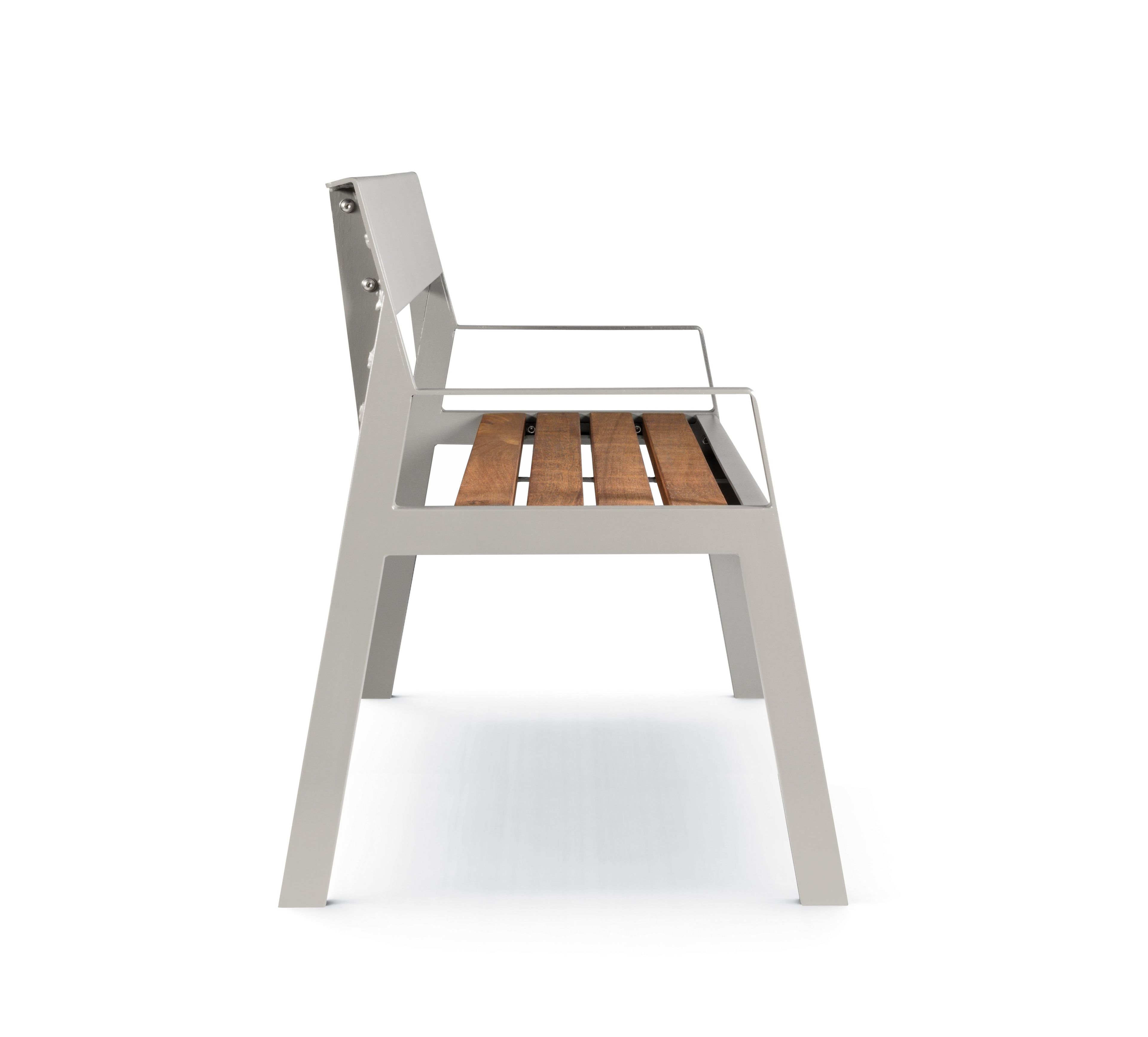 Стальная скамья со спинкой с подлокотниками City Design Casteo ARCH-00032759 - Вид №8