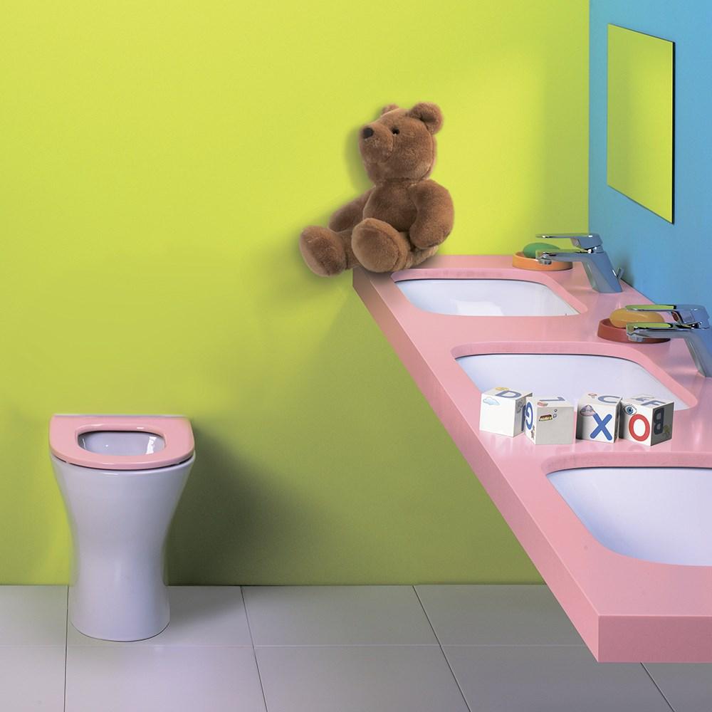 Набор Sanitana приставной INFANTIL: чаша BTW + крышка синяя S10013123300000;S80007332907600 - Вид №4