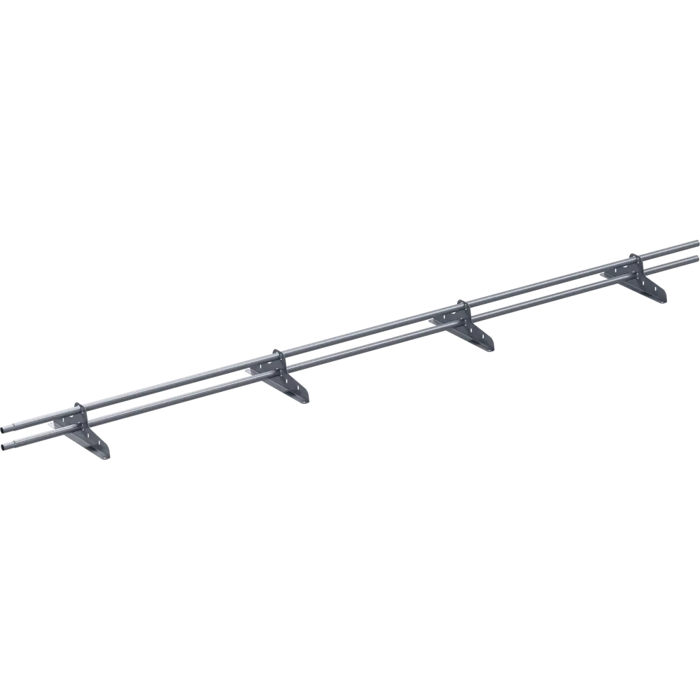 Снегозадержатель трубчатый ЭКО для любого вида кровли 3 м RAL 7024(RR23) темно-серый ВЕГА STLM-2199324