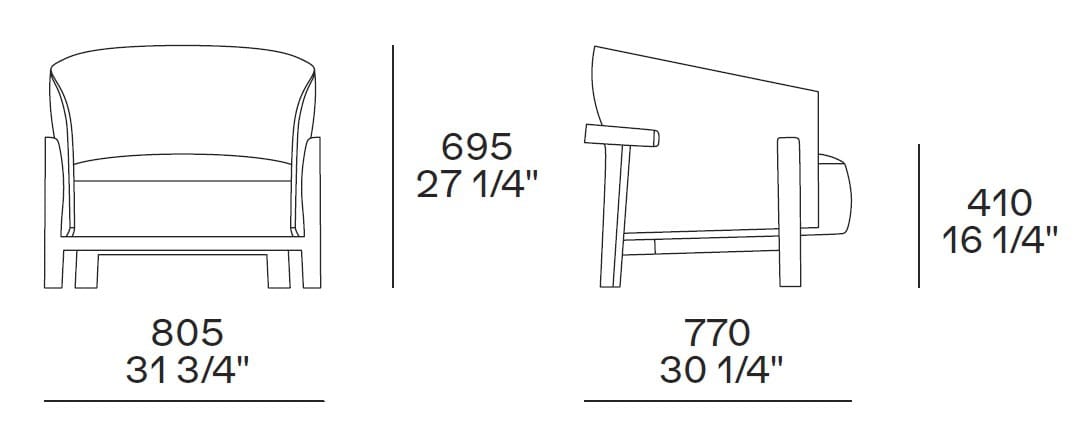 Кожаное кресло с подлокотниками Poliform Leopold ARCH-00128826 - Вид №2