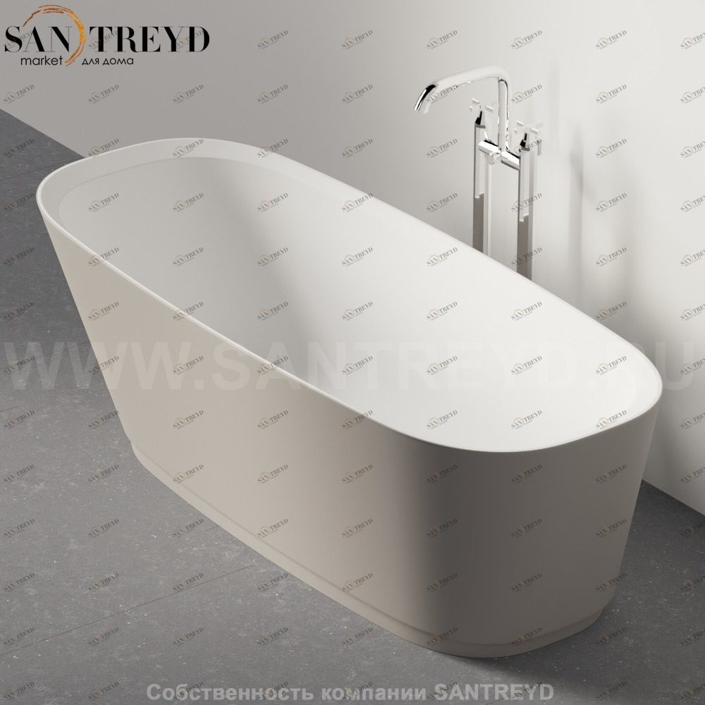 Ванна свободностоящая NEB серая Agape AVAS1095ZL