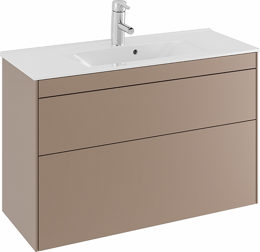 47375 IFO Sense тумба для тонкой раковины с двумя ящиками, компактная, W = 900 мм, W1 = 915 мм, белый - Вид №10