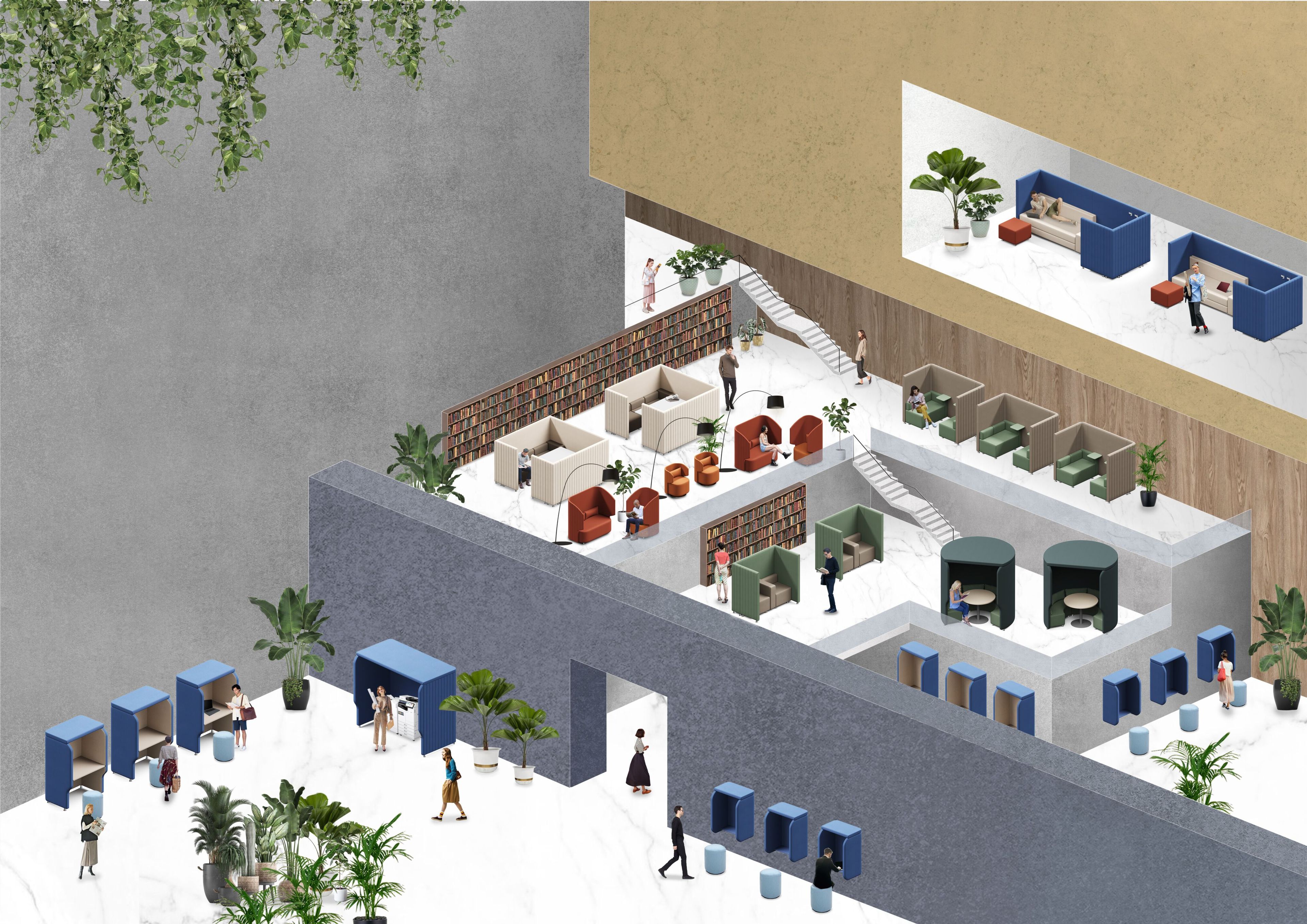 Ткань акустический офис остров Adrenalina Maji Systems ARCH-00035749 - Вид №3