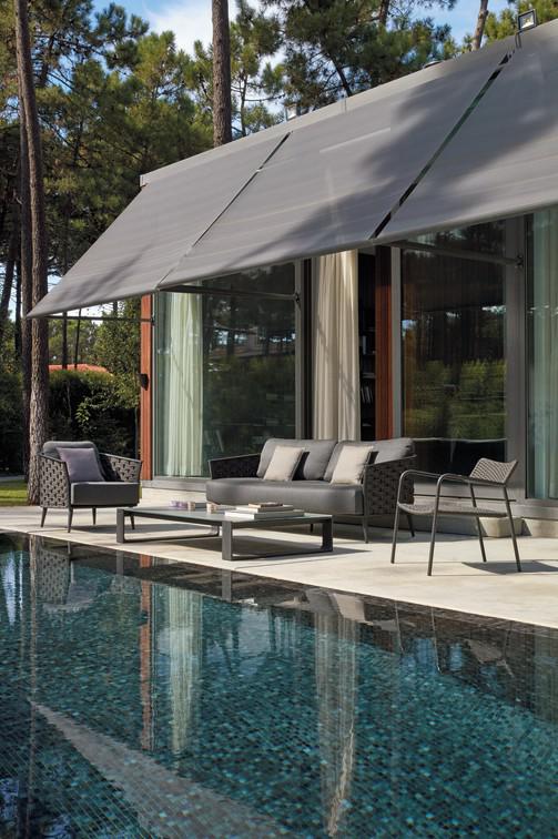 MNST334 3-х мест. белый веревка 45мм серебристая Manutti Cascade - Вид №2