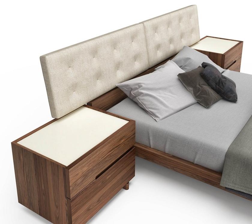 Huppé Кровать из орехового дерева с изголовьем капитоне Nelson 8349-8353 HUPPE - Вид №2