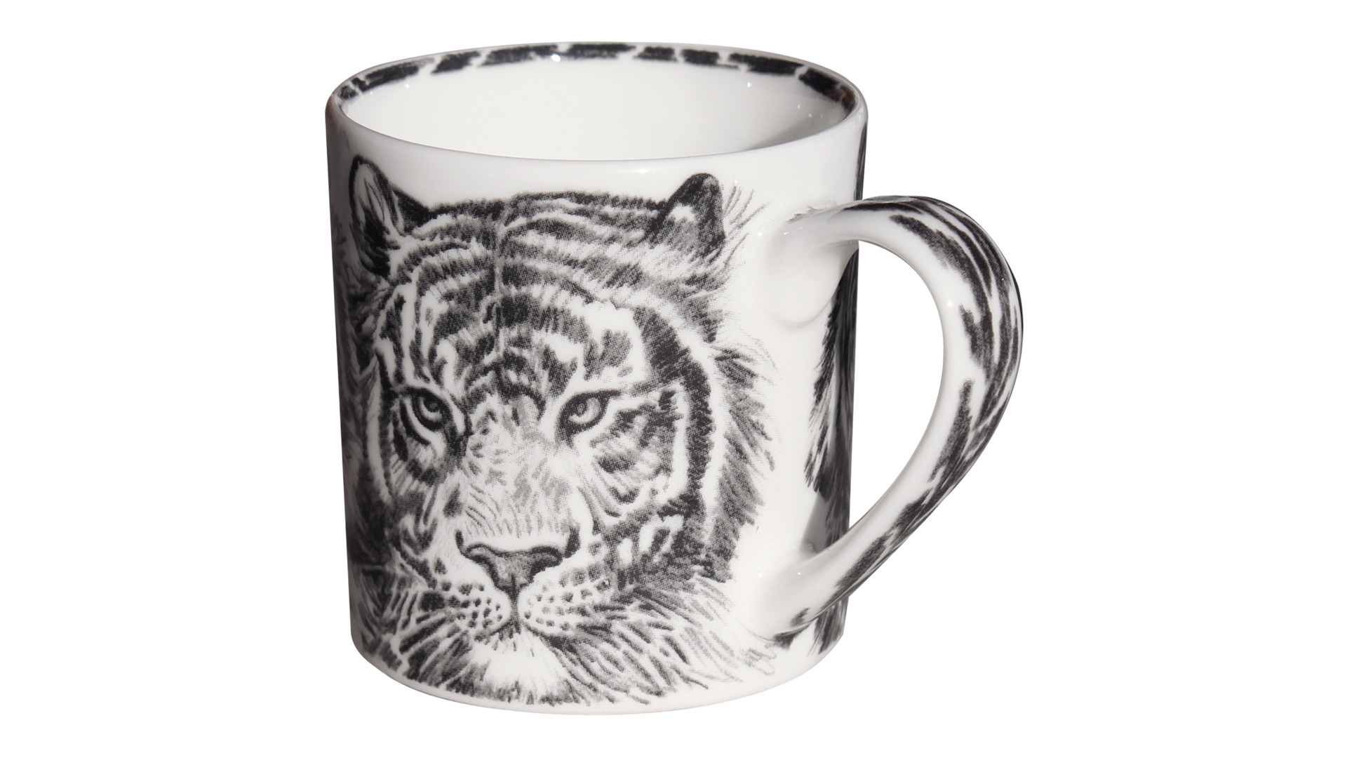 10640812 Taitu Чашка для эспрессо с блюдцем Taitu "Дикий нрав.Тигр" 100мл Фарфор костяной  - Вид №3