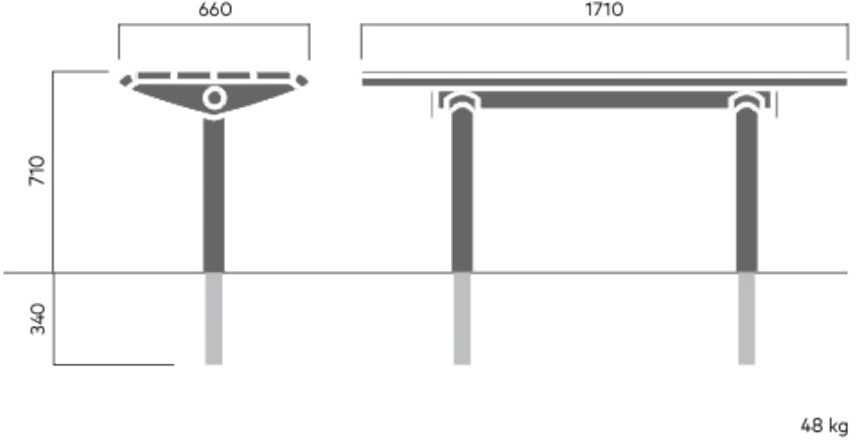 VESTRE Прямоугольный стол для пикника из стали и дерева Urban sun-id-1468624 - Вид №11