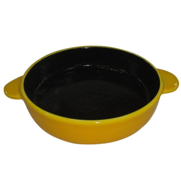 ПР0044108 Миска для животных Сковородка оранжевая керамическая 19,5х15,5х5,4 см 320мл Foxie 