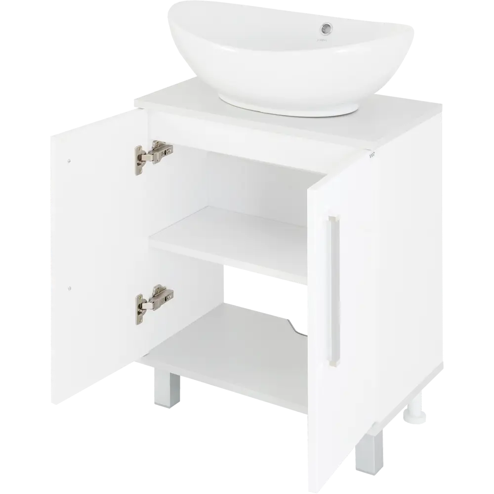 Тумба под раковину напольная Vigo Lobby 55 см цвет белый STLM-2122418 - Вид №2
