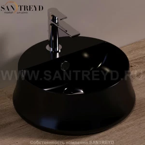 SH03NERO Накладная раковина на столешницу  круглая Simas Sharp
