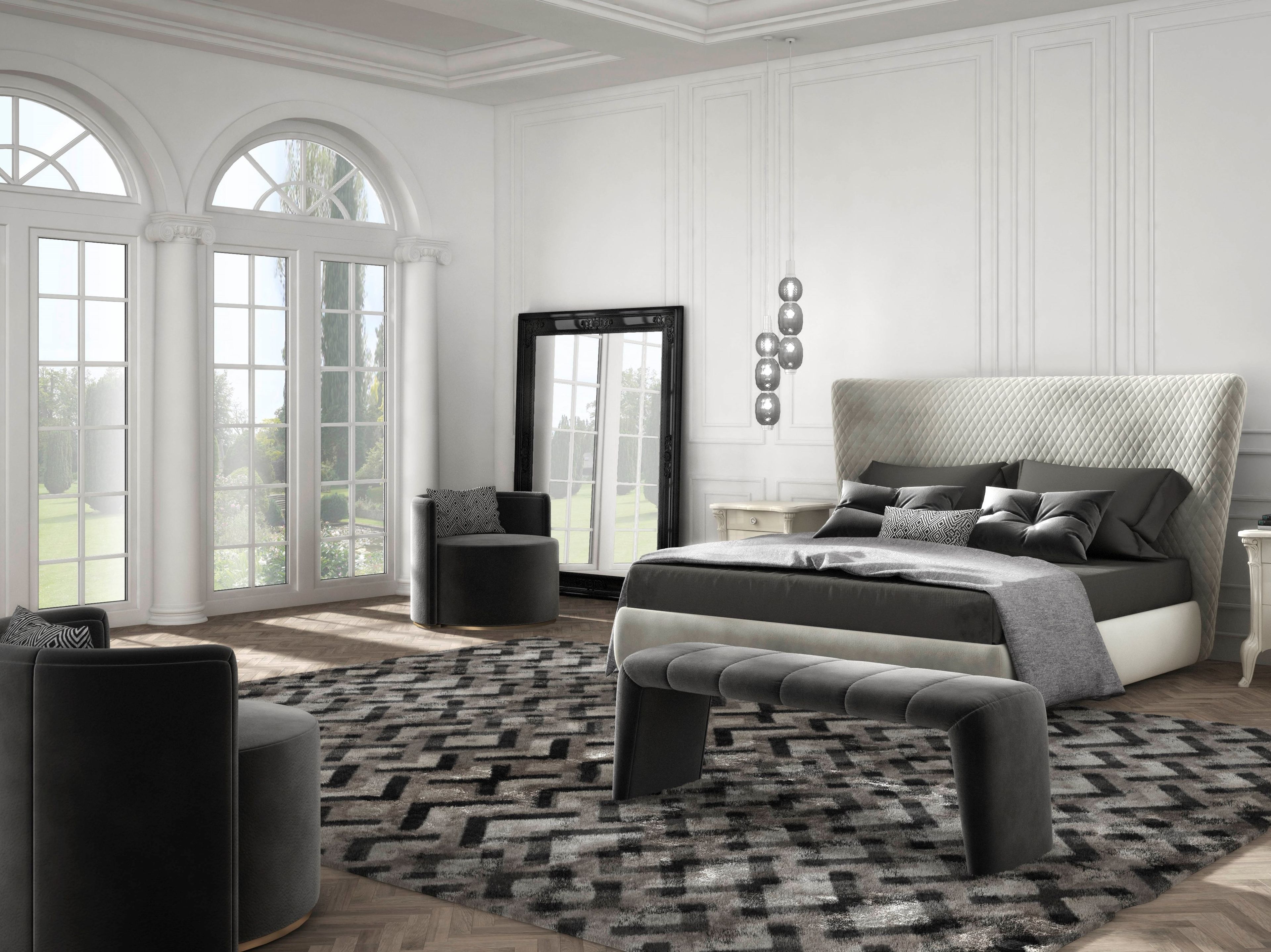 Прямоугольное деревянное напольное зеркало с рамкой CASA +39 Oliver ARCH-00029594 - Вид №1