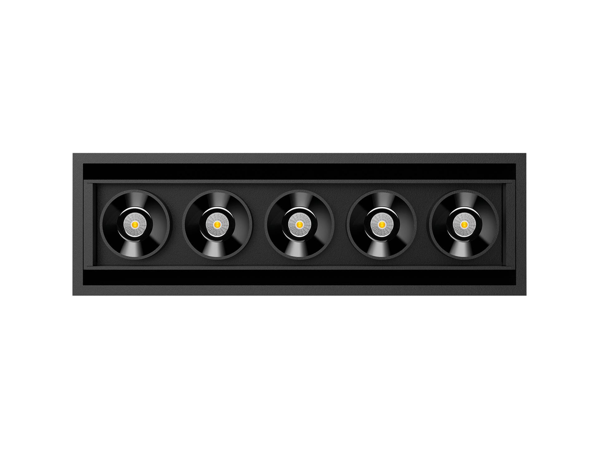 Алюминиевый встраиваемый поворотный многолучевой прожектор Arkoslight Black Foster ARCH-00028548