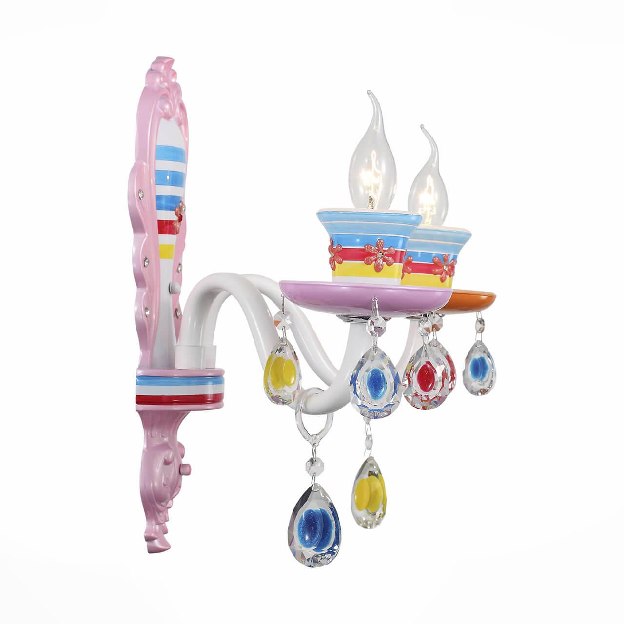 Бра настенное розовое ST Luce Ornato SL673.781.02 ST LUCE СВЕЧА 00-3931126 Розовый  - Вид №1