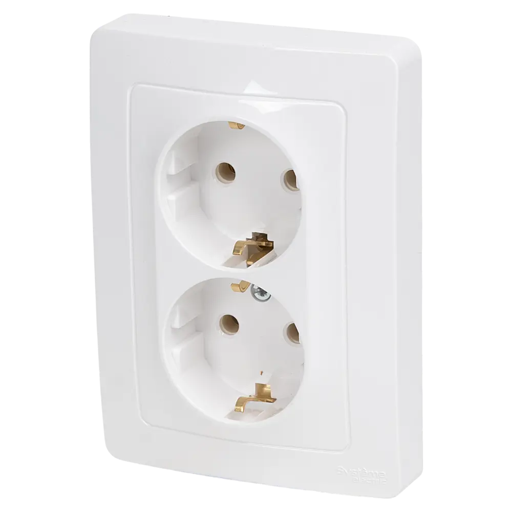 Розетка двойная встраиваемая Systeme Electric Blanca с заземлением 16 А IP20 цвет белый STLM-2158772 - Вид №1