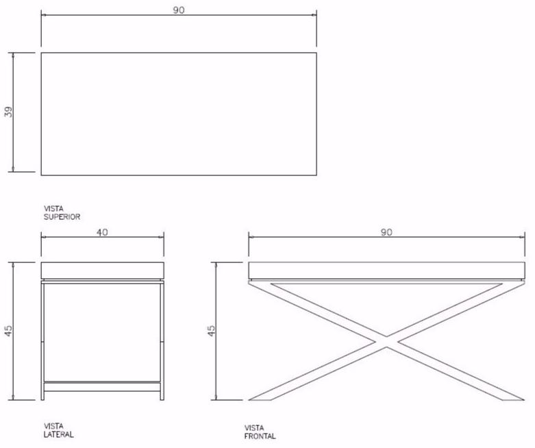 Vallvé Скамья для ванной из нержавеющей стали Ex 2010051 - Вид №2