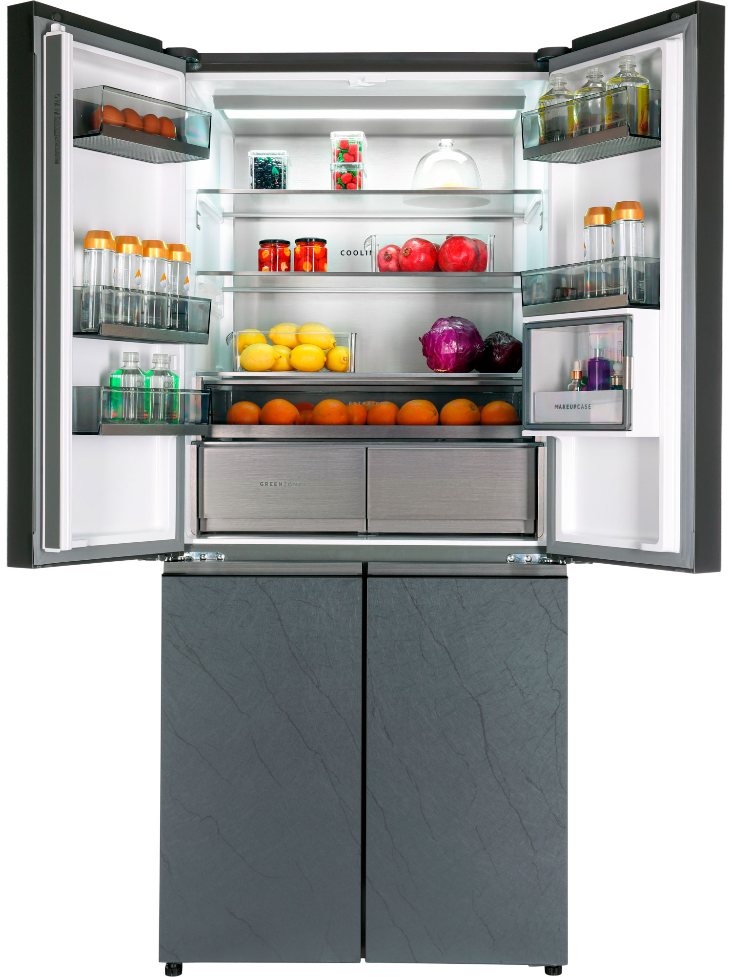 9168754 Холодильник многодверный   HIBERG RFQ-610G GS inverter серый STDN-0085624 - Вид №4