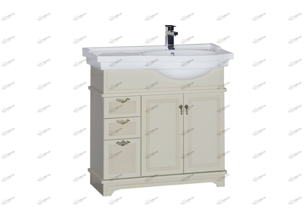 Тумба с раковиной Aquanet Луис 90 R бежевый 0017698500176639