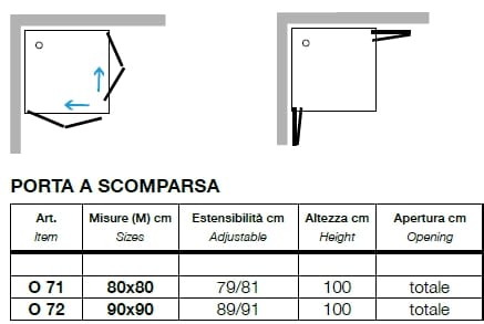 Угловая душевая кабина из акрилового стекла с раздвижной дверью Metidea золото ARCH-00124123 - Вид №2