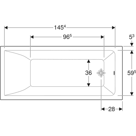 554.300.01.1 Прямоугольная ванна Geberit Renova Plan Geberit  - Вид №18