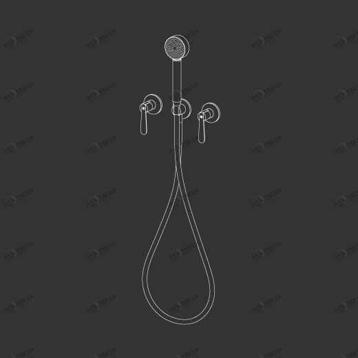 Настенный 2 смесители набор для ванной / душем с ручным душем диаметр 70 мм  LTZ48 CEADESIGN 