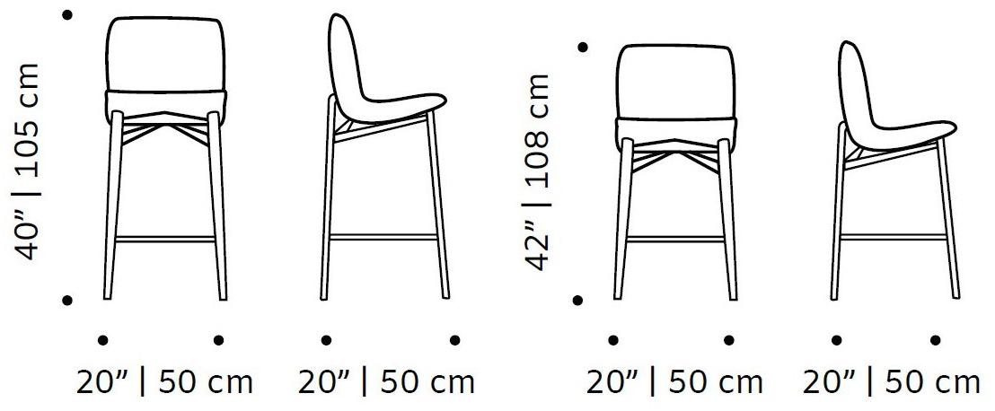 Mambo Unlimited Ideas Табурет из ткани со спинкой и подставкой для ног Chiado sun-id-1405732 - Вид №2