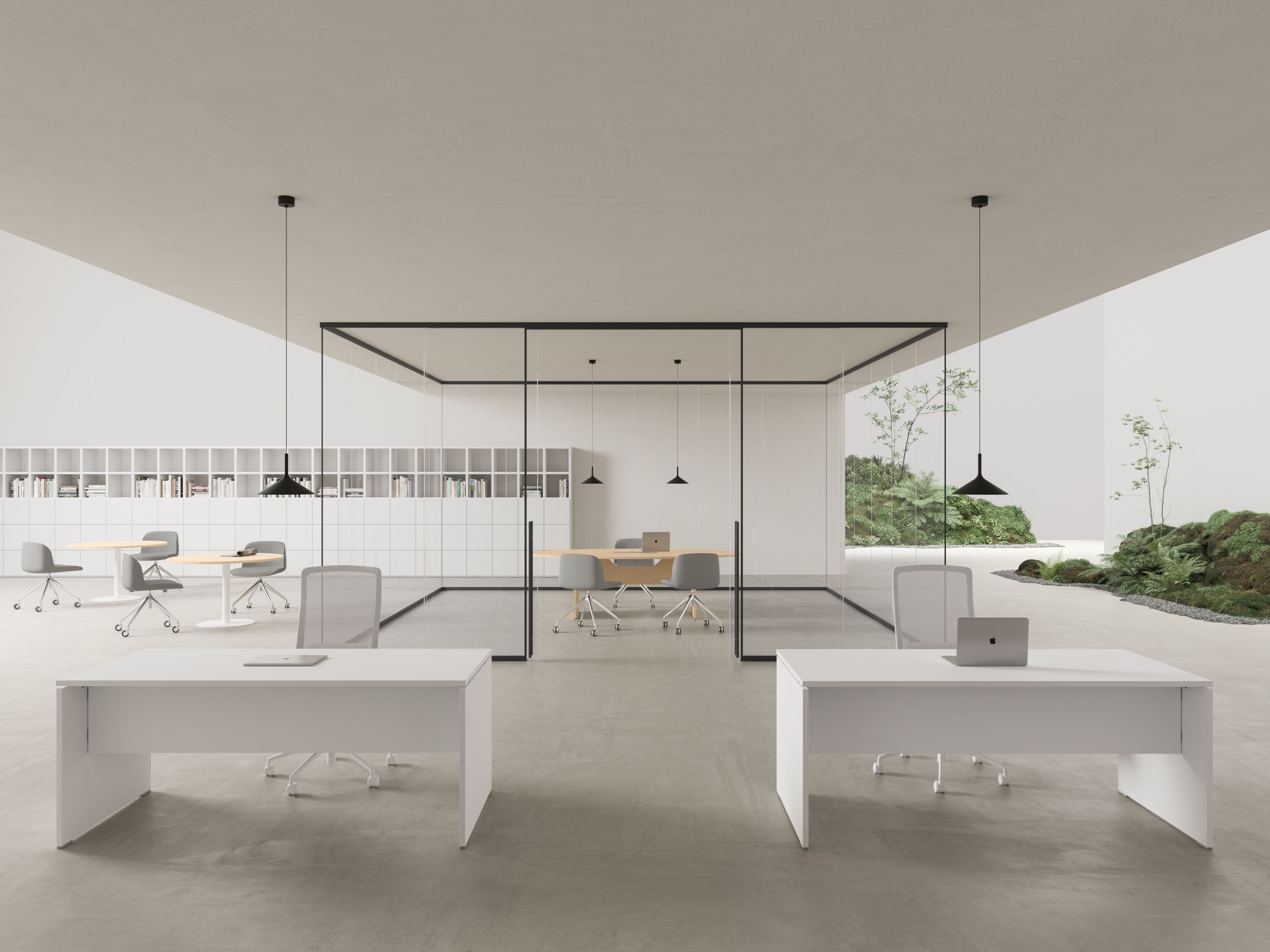 Прямоугольный секционный стол из меламина DVO Treko ARCH-00068794 - Вид №1