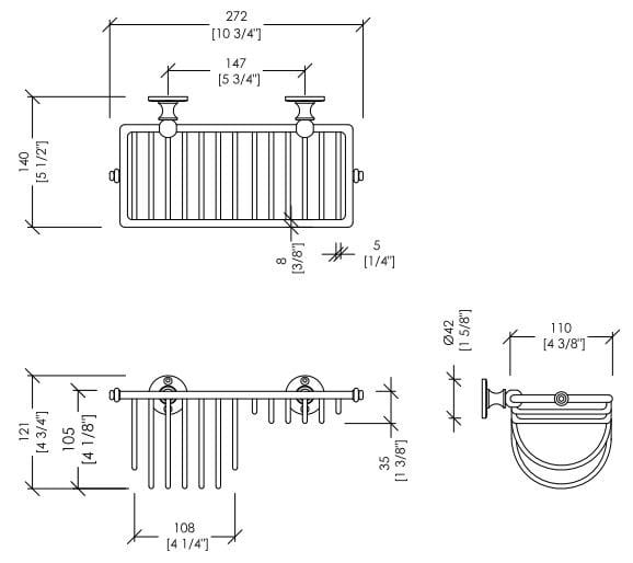 Латунная настенная мыльница для душа Devon&Devon первый класс ARCH-00138912 - Вид №1