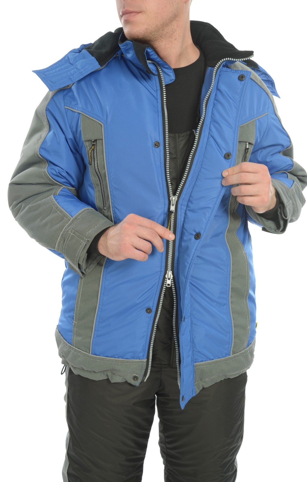 64787 Костюм "Ультра" зимний василек-черный  Зимняя спецодежда  размер 48-50/182-188  - Вид №15