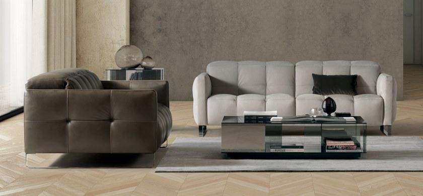 Natuzzi Откидной кожаный диван с тафтингом Philo sun-id-1438737 - Вид №4