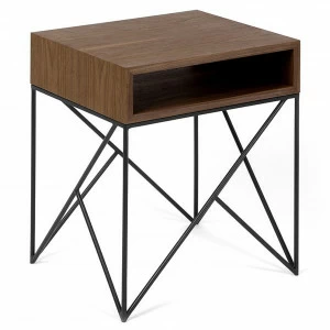 Прикроватная тумбочка дизайнерская американский орех Prince INTELLIGENT DESIGN  260978 Коричневый