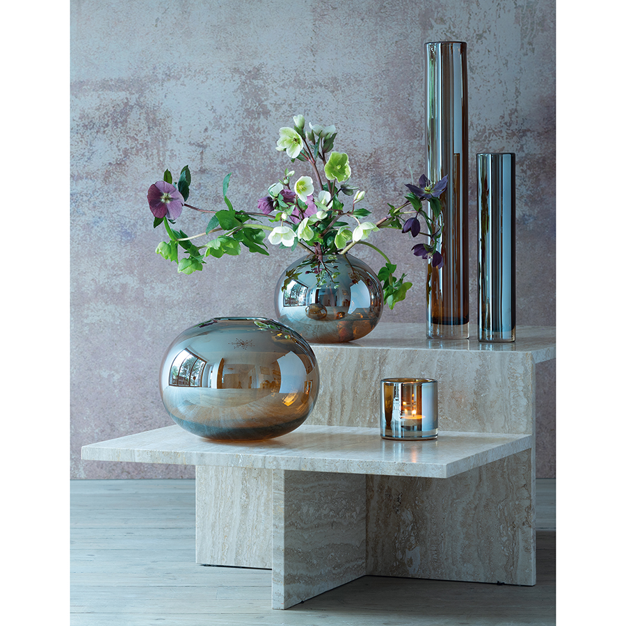 G1662-08-140 Подсвечник signature, epoque, 8,5 см, сапфир LSA International  - Вид №1