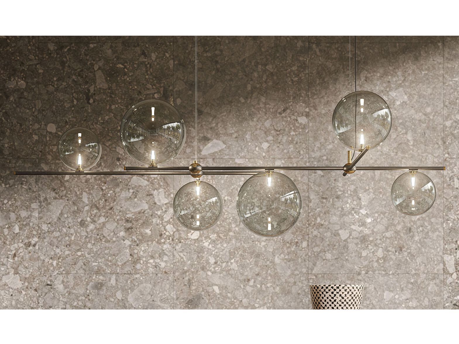 Стеклянный светодиодный подвесной светильник Cattelan italia BLOOM ARCH-00089375 - Вид №1