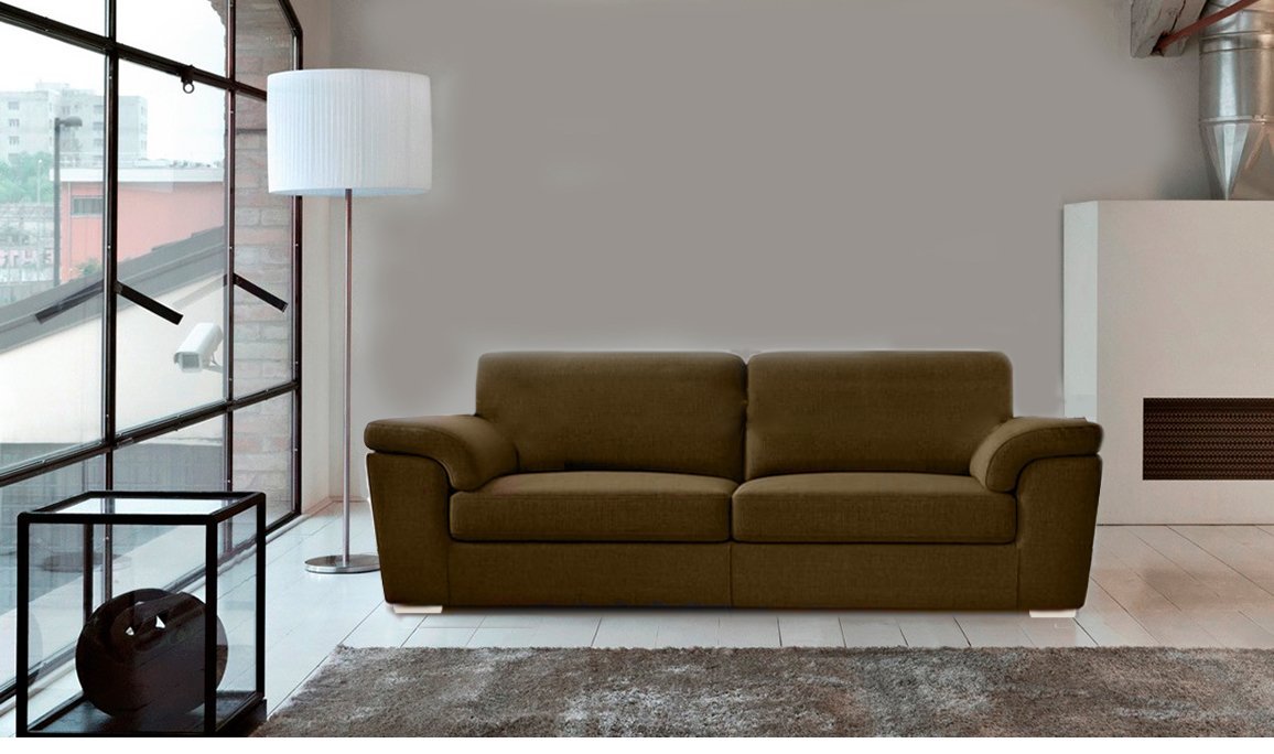 Диван Arabesk раскладной прямой коричневый ALTA COMFORT ЛОТОС 030820 Коричневый  - Вид №1
