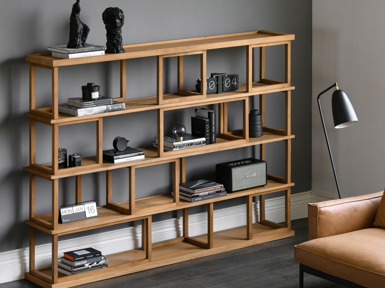 Самонесущий книжный шкаф из массива дерева Air Division HDB ARCH-00006450 - Вид №5