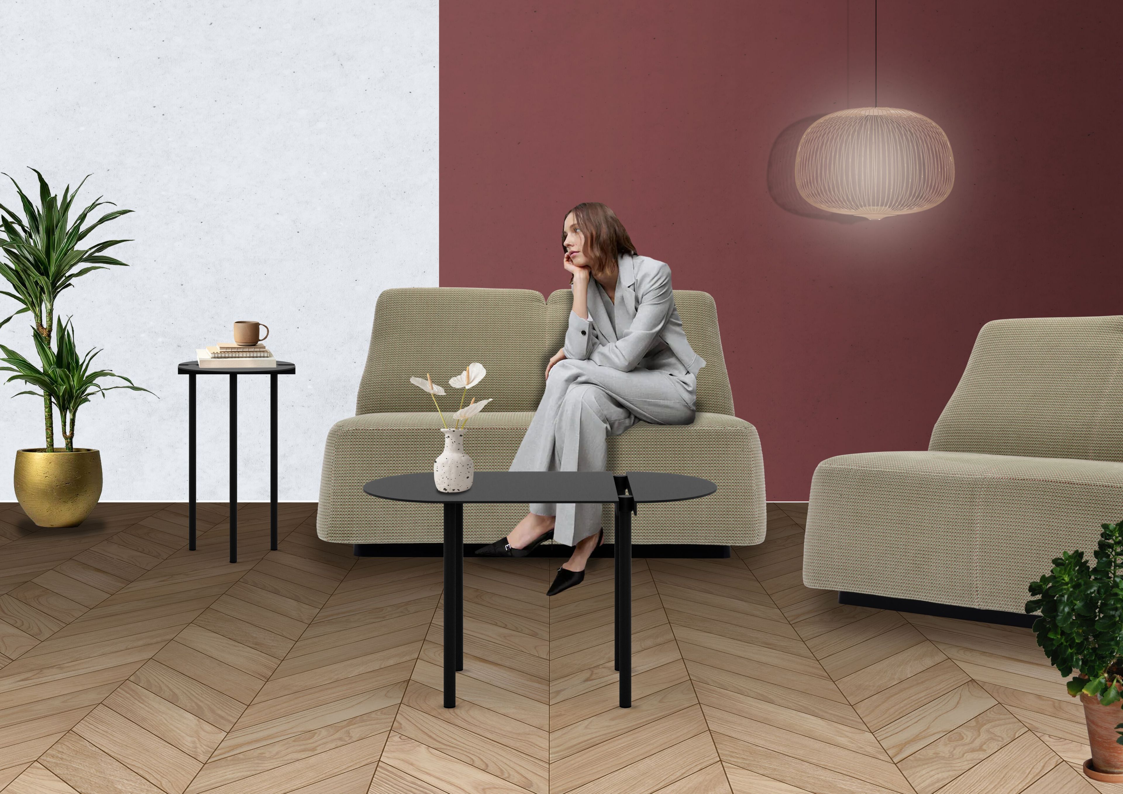 Круглый мраморный журнальный столик Shivakashi Adrenalina Orit ARCH-00134900 - Вид №2