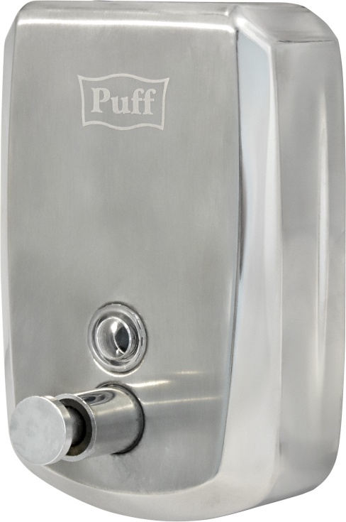 1402.138 Дозатор с ключом для жидкого мыла из нерж стали антивандальный 8708 PUFF  - Вид №1