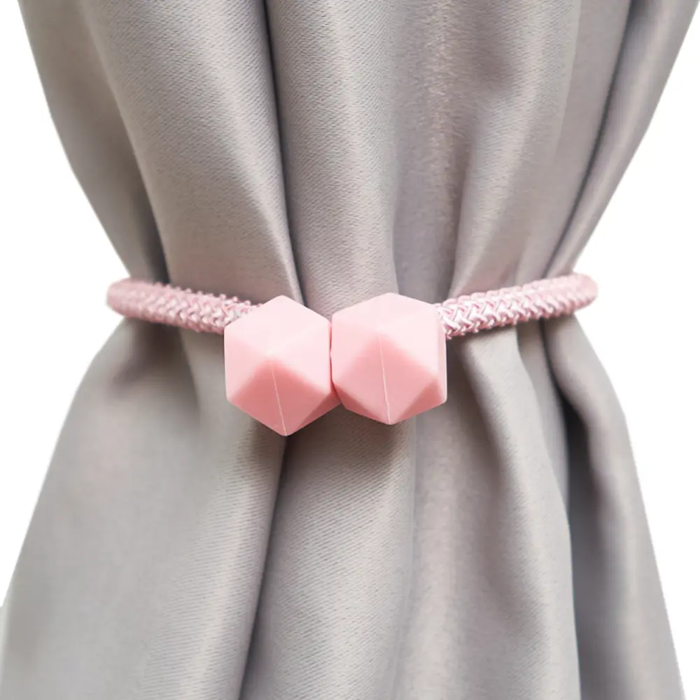 Подхват-магнит для штор Кубики 220x30 см полиэстер цвет розовый WITERRA STLM-2136291