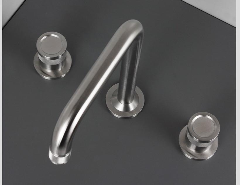 Super Inox Смеситель для раковины с 3 отверстиями из нержавеющей стали Rétro 0281110x RETRO - Вид №1