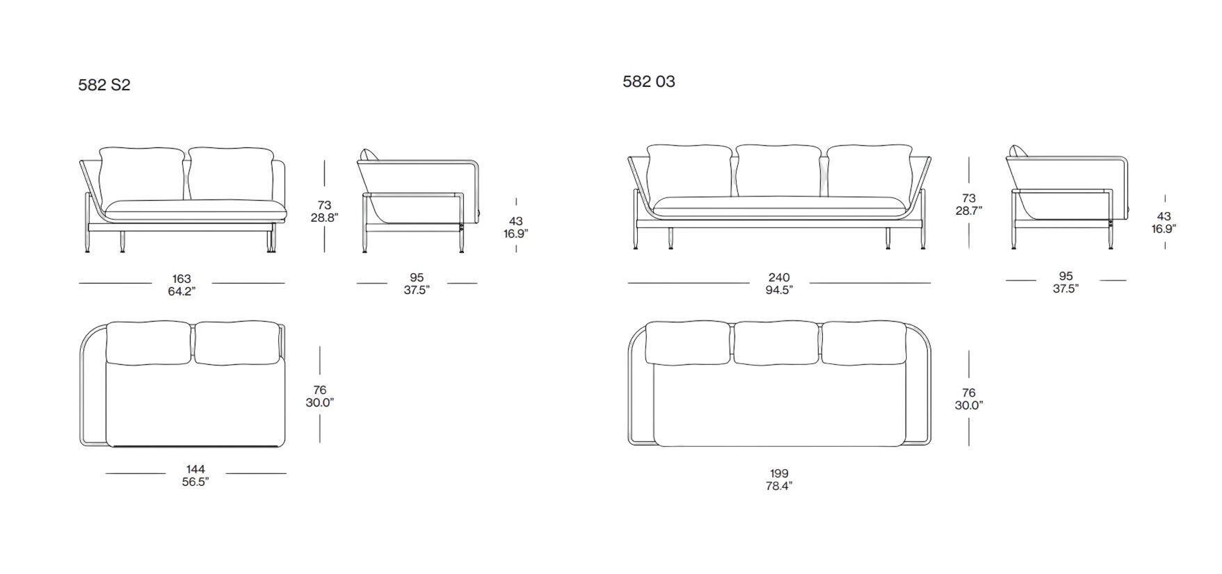 Тканевый съемный модульный садовый диван CASSINA Esosoft Outdoor ARCH-00149789 - Вид №4