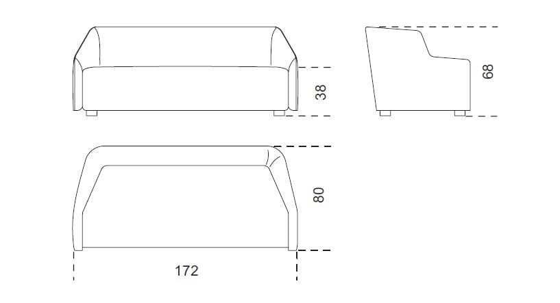 2-местный бархатный диван Gallotti&Radice First ARCH-00000982