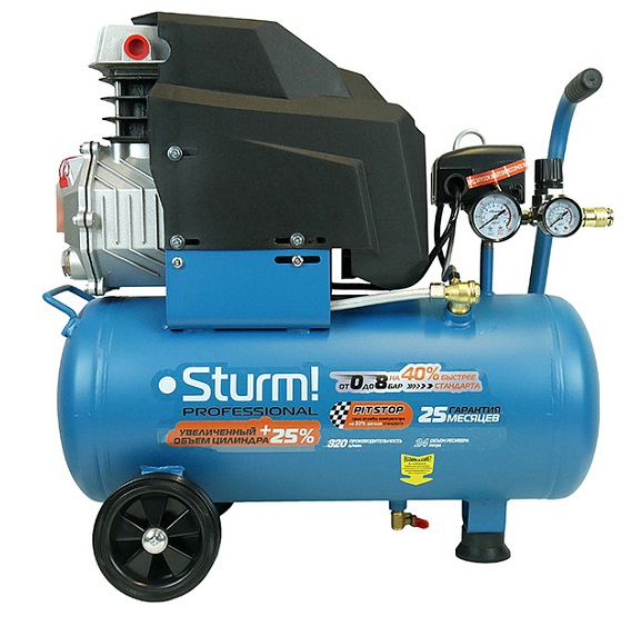 Компрессор поршневой масляный Sturm! AC93124P 9070847 STDN-0071341 - Вид №2