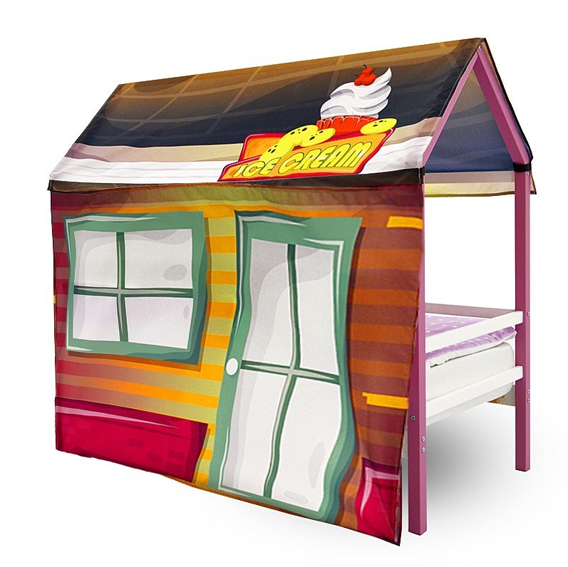Накидка для кровати-домика Svogen игровая "Ларек Мороженое" БЕЛЬМАРКО  00-3873213 Оранжевый Santreyd  - Вид №1