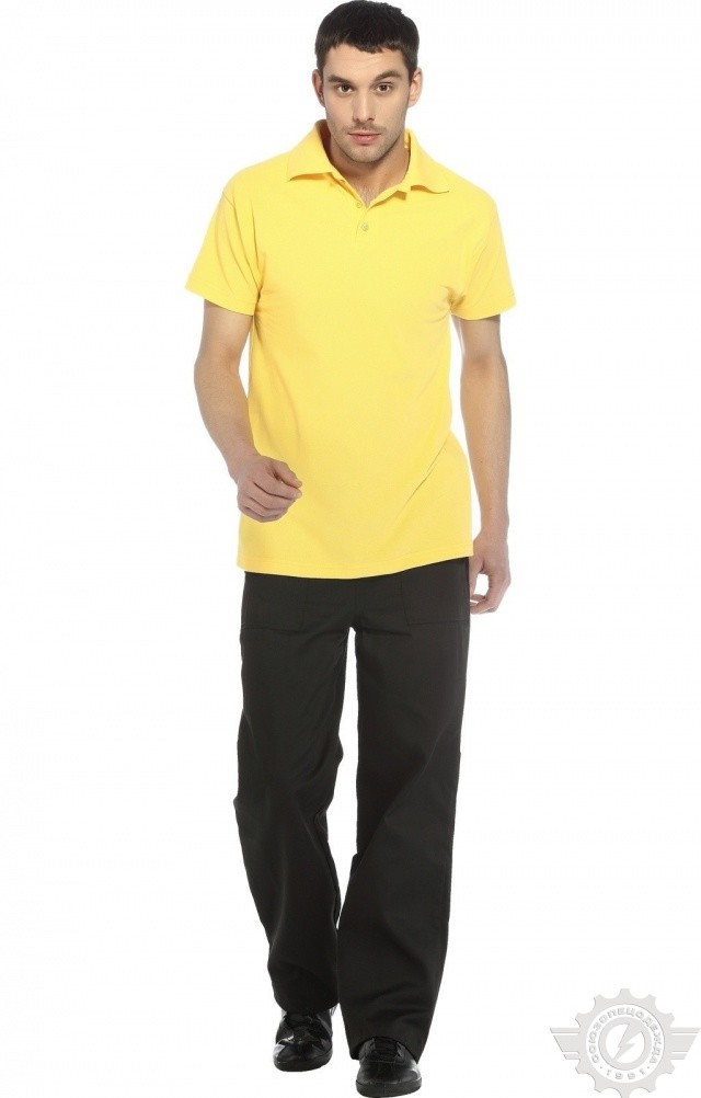 66369 Тенниска-поло желтая  Одежда для салонов красоты  размер XXXL (56) Спецодежда  - Вид №9
