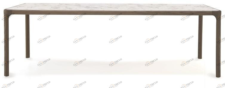 PIANCA Стеклянный керамический и деревянный стол Inari sun-id-1482932