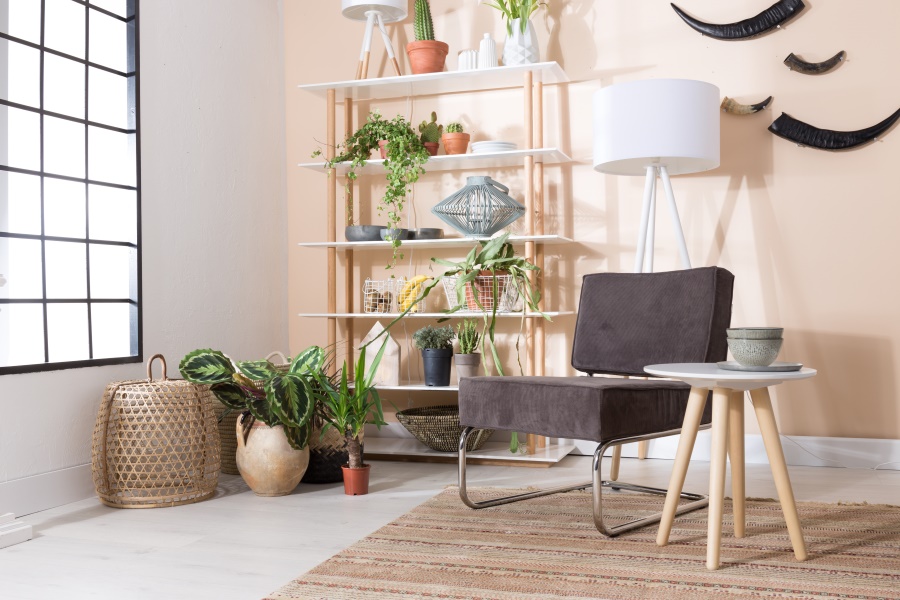 Кресло Lounge Ridge Rib серое Zuiver 3100009 - Вид №1