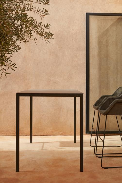 Барный стул лава шнур 2мм орешник Manutti Mood MNST632 - Вид №2