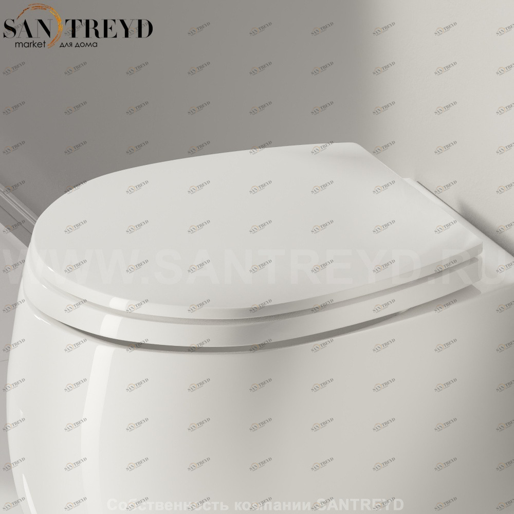 БЕЛЫЙ Крышка сиденье для унитаза Agape Pear