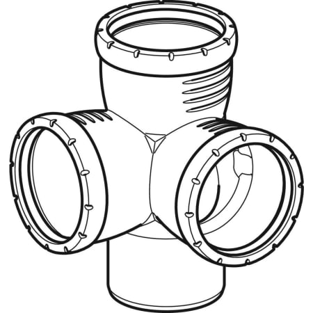 GEBERIT 393.662.14.1 Крестовина двухплоскостная Geberit Silent-Pro 87,5°  - Вид №1